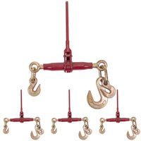 3/8" Grab Hook & 1/2" Sling Hook with 3/8" Grab Hook Durabilt Pro-Bind Ratchet Binder - 4-Pack