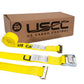  yellow 12' E track cam buckle strap