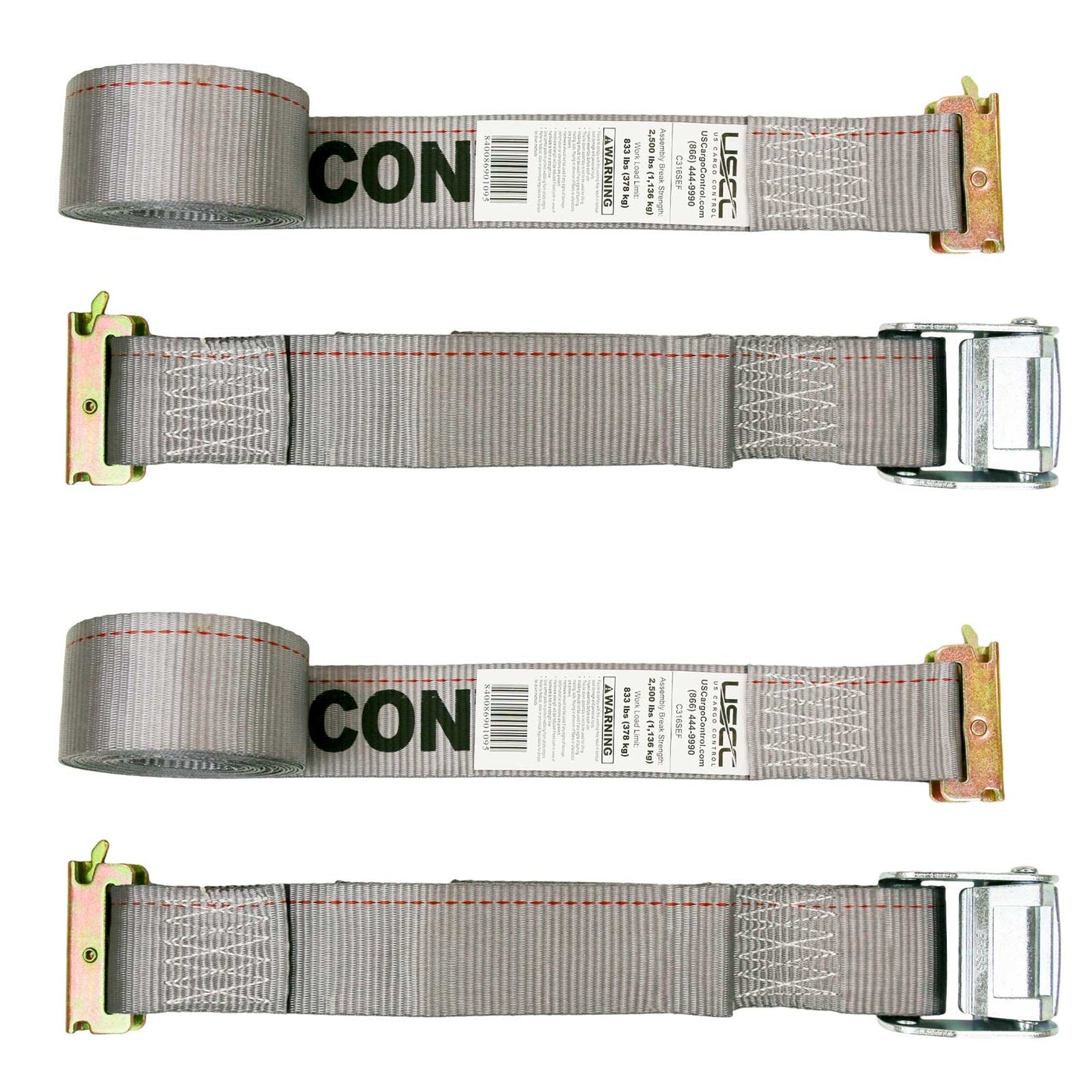  gray 16' E track cam buckle strap