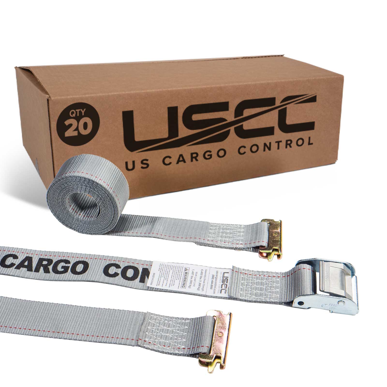  gray 16' E track cam buckle strap
