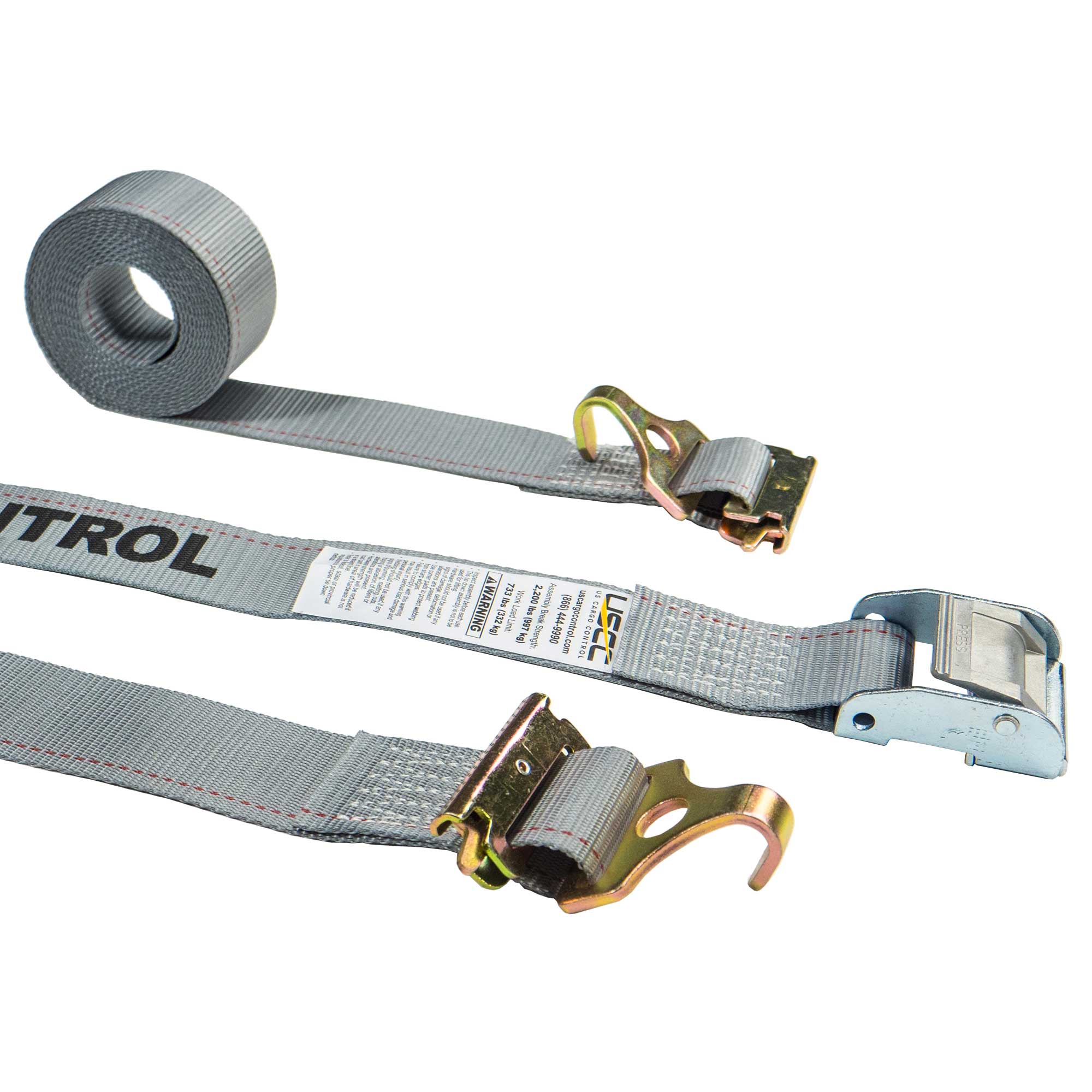 2 x 16 Gray Cam E Track Strap F Hooks E Fittings 2 200 BS