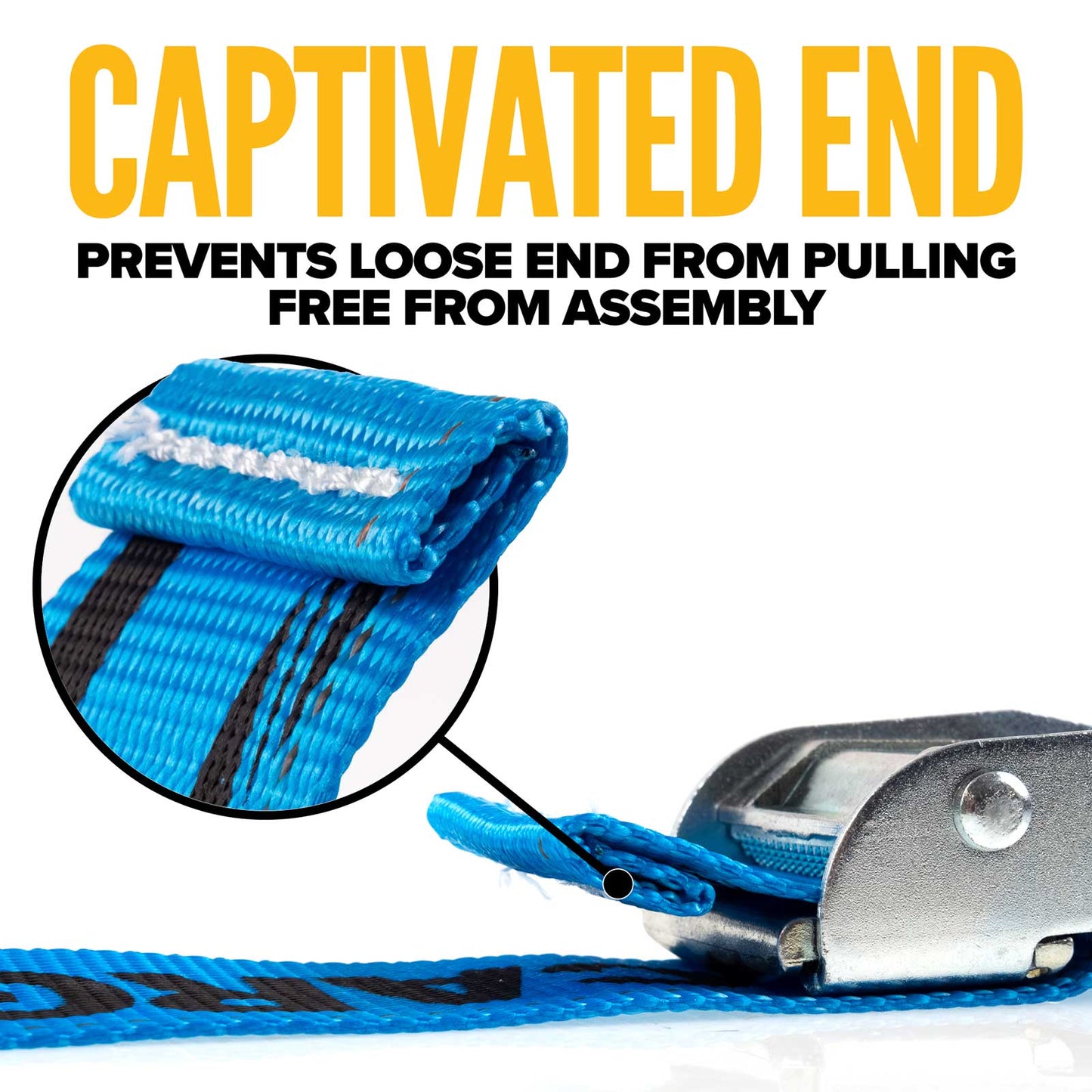 2" x 20' Blue E-Track Cam Buckle Strap