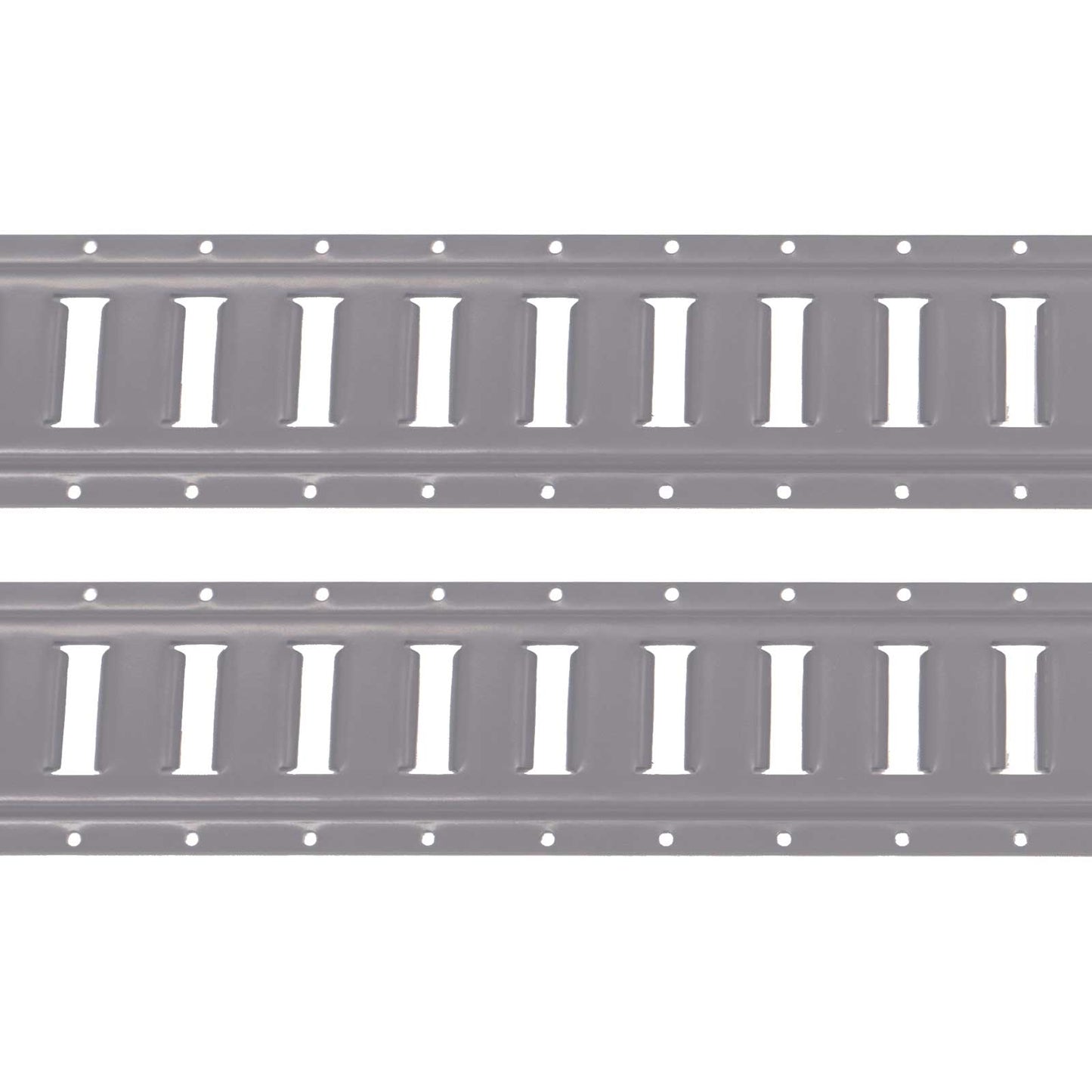 8' Horizontal E-Track Gray Painted | 2-Pack