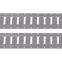 8' Horizontal E-Track Gray Painted | 2-Pack