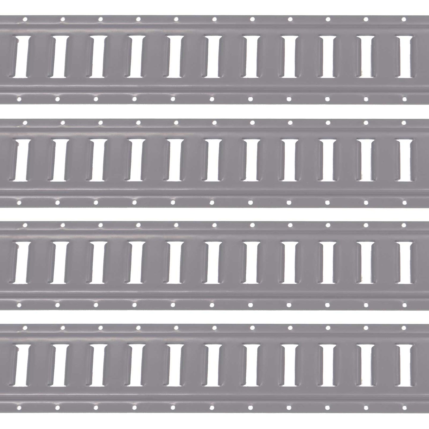 8' Horizontal E-Track Gray Painted | 4-Pack