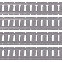 8' Horizontal E-Track Gray Painted | 4-Pack