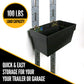 Medium E-Track Storage Bin | Plastic | 13"W x 6-1/2"H x 7-1/4"D | 4-Pack Image 2 of 5