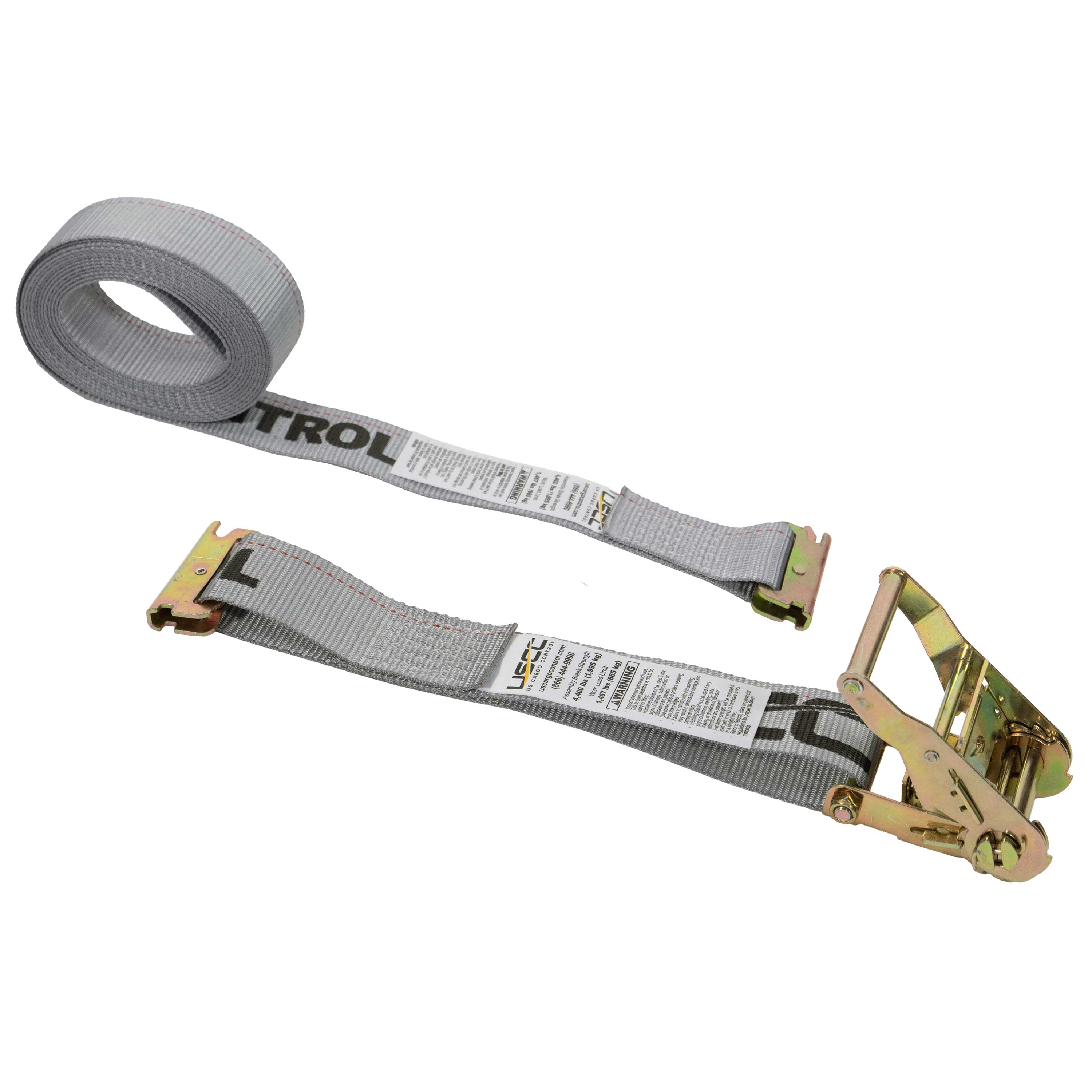 Tie 4 Safe 2-Pack 12-Foot E-Track Ratchet Tie Down Straps For Truck Trailer Cargo Van