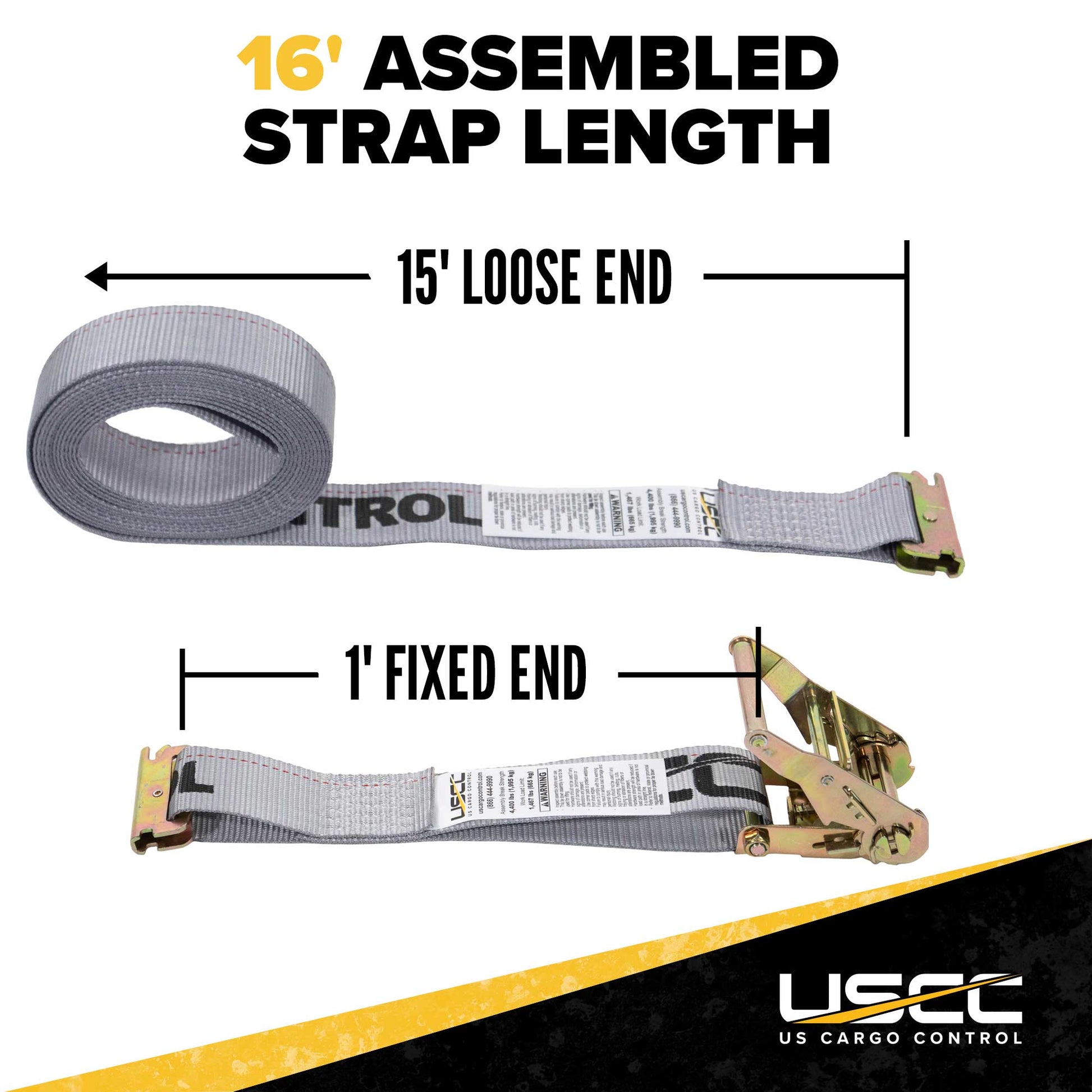  16' e track strap with 1' fixed end