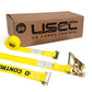  yellow 12'  E track ratchet strap