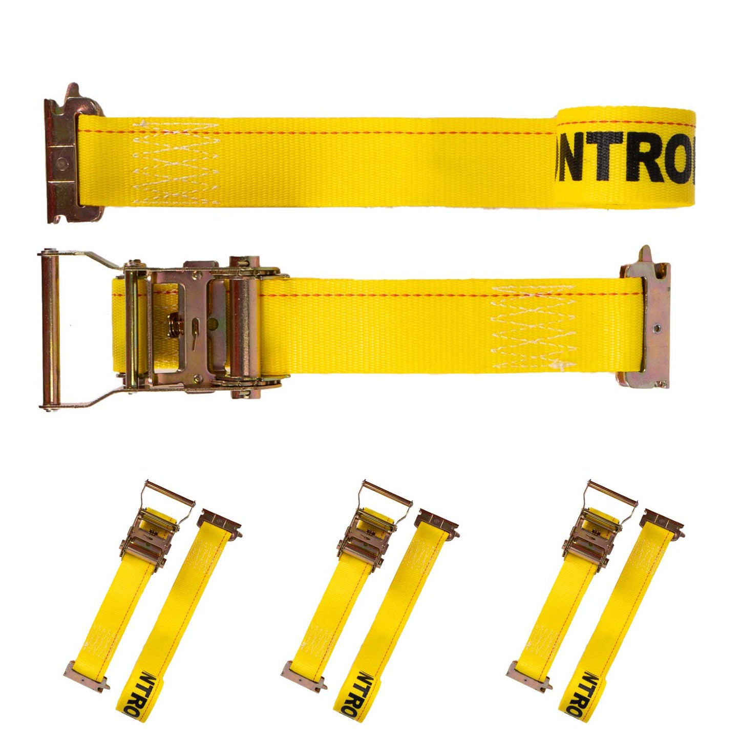  yellow 12'  E track ratchet strap