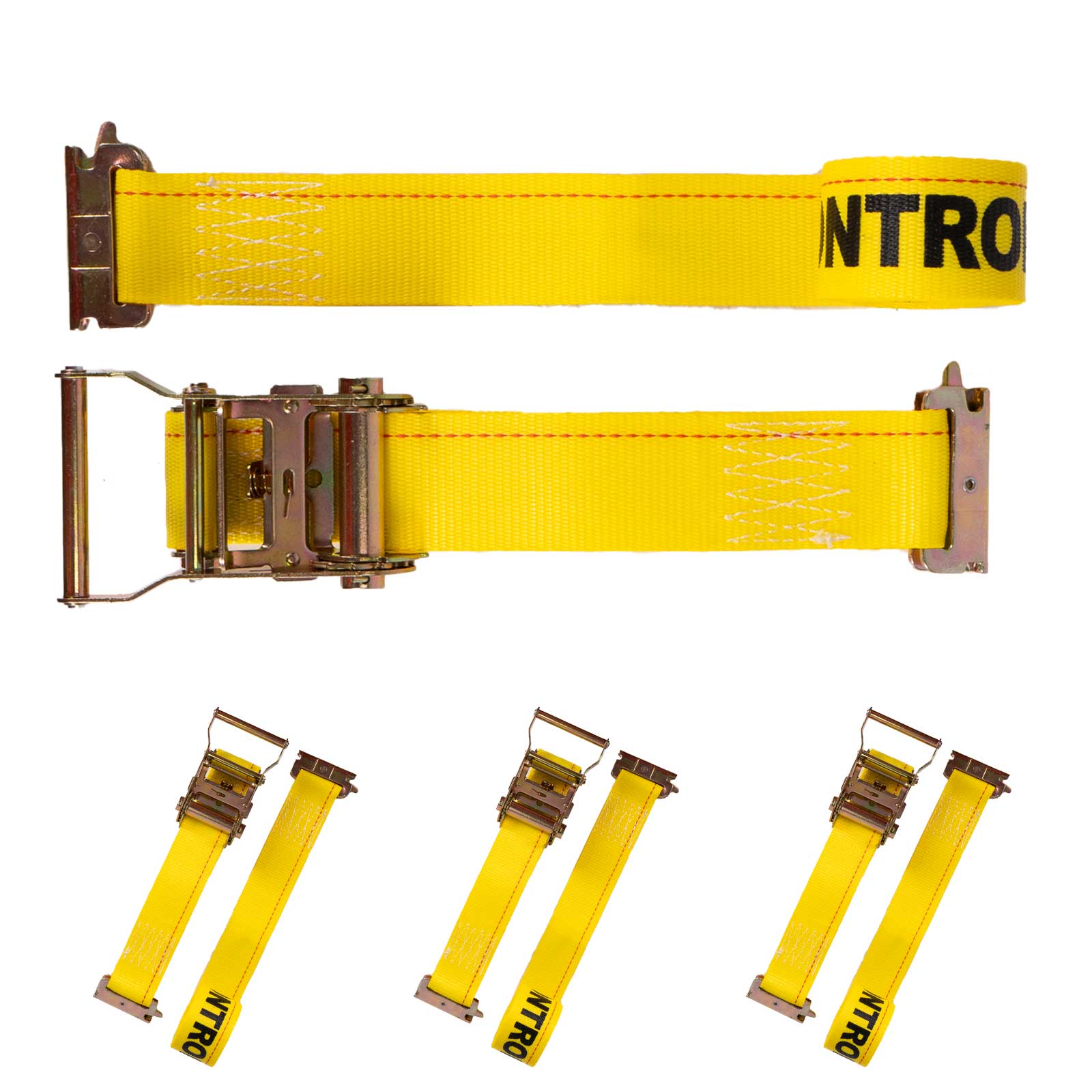  yellow 12'  E track ratchet strap