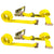  yellow 12' E track ratchet strap with double end e fittings