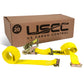  yellow 12' E track ratchet strap with double end e fittings