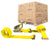  yellow 12' E track ratchet strap with double end e fittings