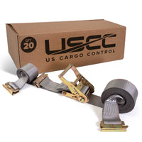  gray 16' E track ratchet strap with double end e fittings