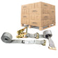  gray 16' E track ratchet strap with double end e fittings
