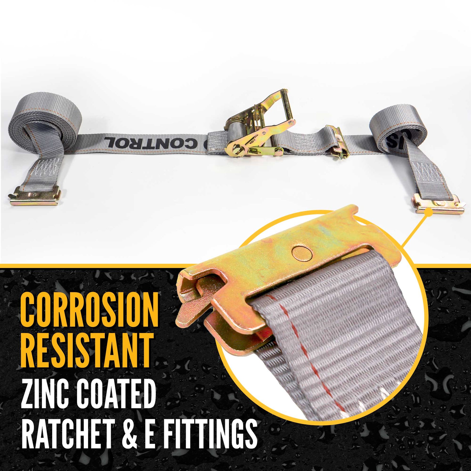 e track fittings are zinc coated to resist corrosion