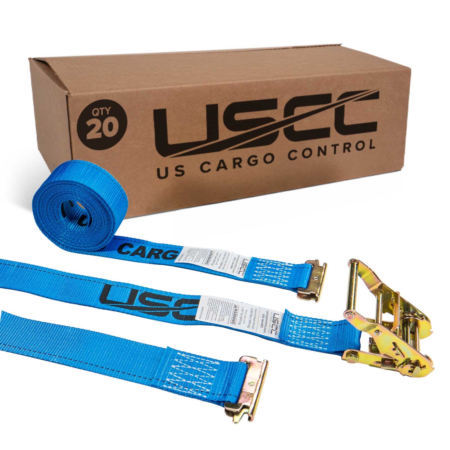  blue 20'  E track ratchet strap