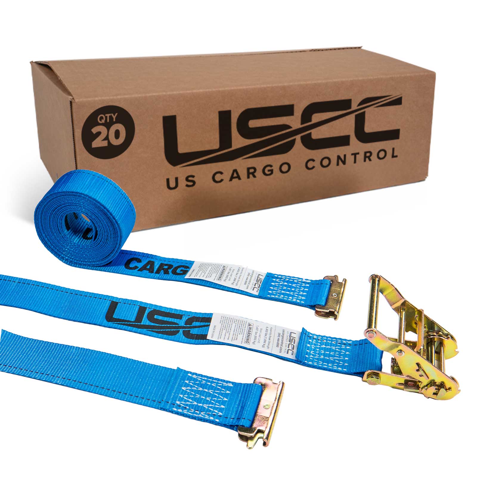  blue 20'  E track ratchet strap