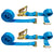  blue 20' E track ratchet strap with double end e fittings