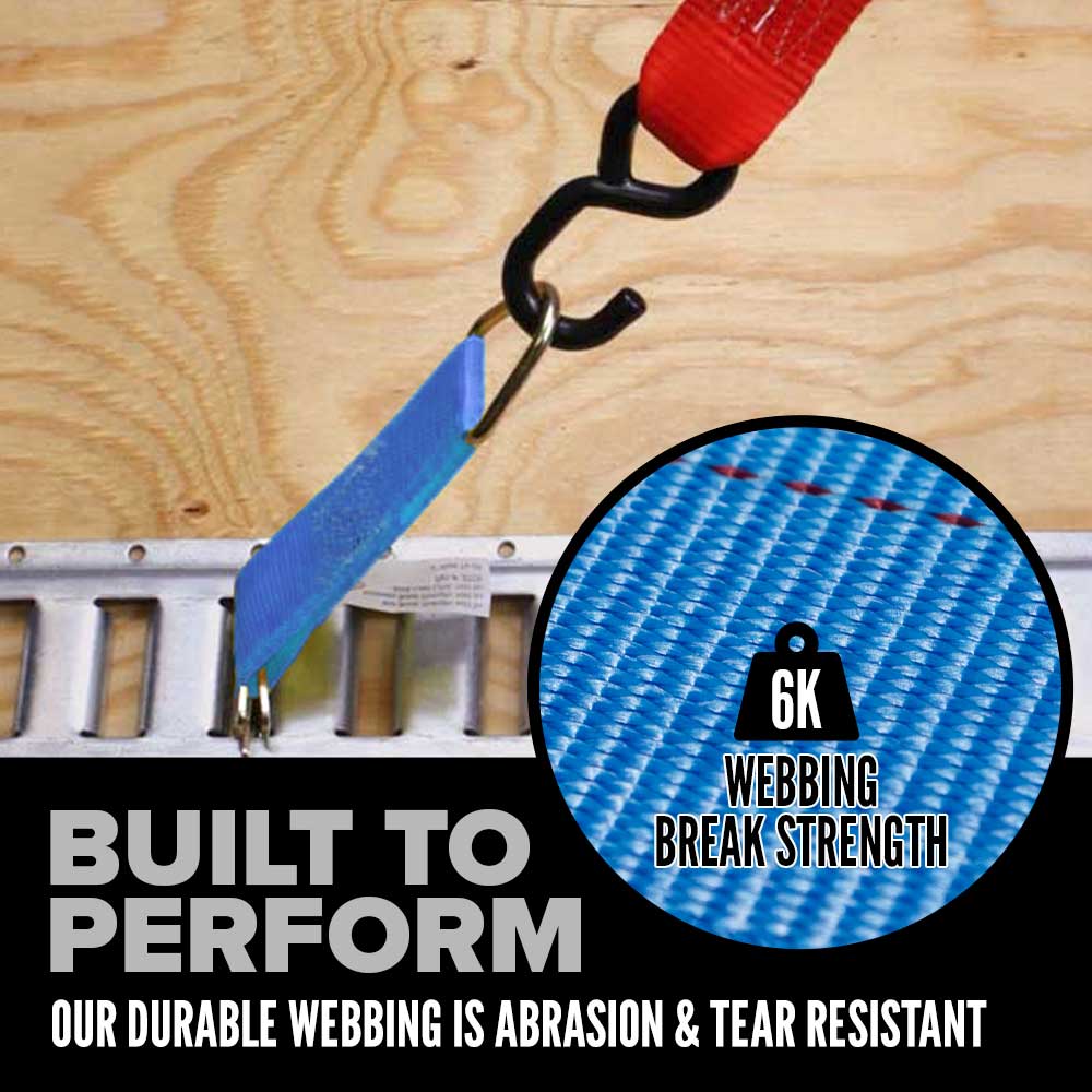 8-1/2" E-Track Rope Tie Off - Blue | 4,400 lbs. BS | 4-Pack Image 5 of 7
