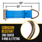 8-1/2" E-Track Rope Tie Off - Blue | 4,400 lbs. BS | 2-Pack Image 6 of 7