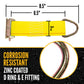 8-1/2" E-Track Rope Tie Off - Yellow | 4,400 lbs. BS | 2-Pack Image 6 of 8