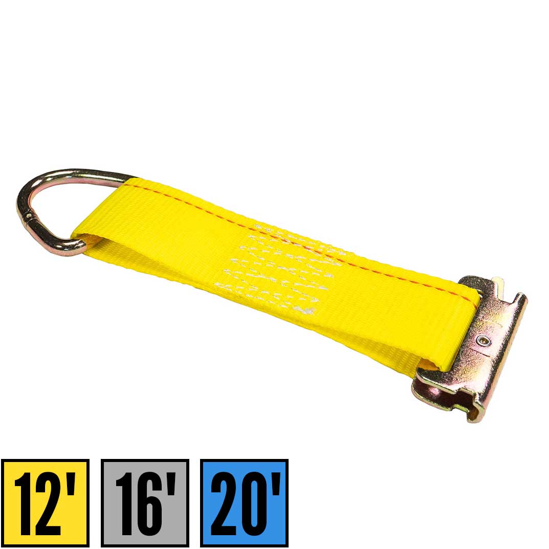 8-1/2" E-Track Rope Tie Off - Yellow | 4,400 lbs. BS | 4-Pack Image 8 of 8