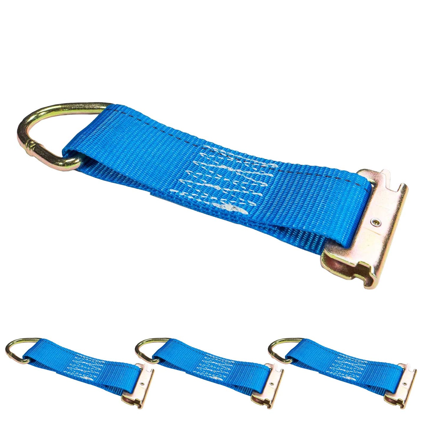 8-1/2" E-Track Rope Tie Off - Blue | 4,400 lbs. BS | 4-Pack Image 1 of 7