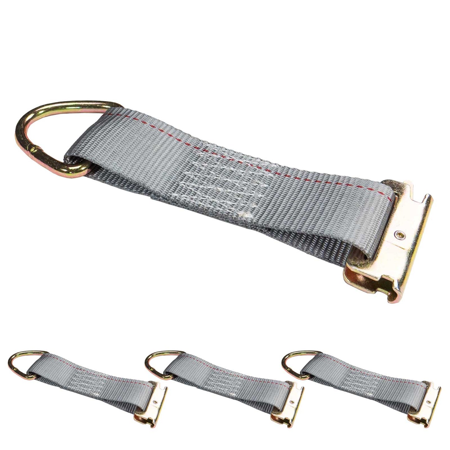 8-1/2" E-Track Rope Tie Off - Gray | 4,400 lbs. BS | 4-Pack Image 1 of 7