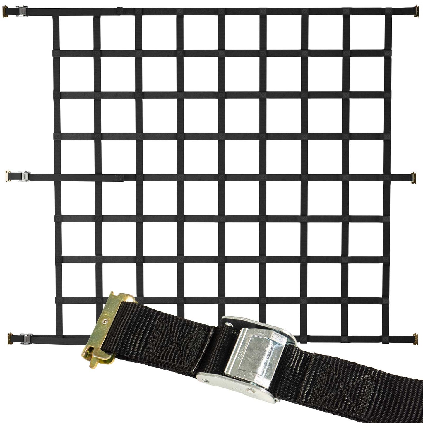 82" x 82" Heavy-Duty Cargo Net with Cam Buckles | E-Track Fittings