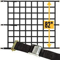 82" x 82" Heavy-Duty Cargo Net with Cam Buckles & E-Track Fittings