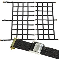 82" x 82" Heavy-Duty Cargo Net with Center Opening | Cam Buckles & E-Track Fittings