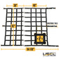 82" x 82" Heavy-Duty Cargo Net with Center Opening | Cam Buckles & E-Track Fittings