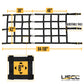 42" x 82" Heavy-Duty Cargo Net with Center Opening | Ratchets & E-Track Fittings
