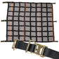 82" x 82" Heavy-Duty Cargo Net with Mesh Lining | Ratchets & E-Track Fittings