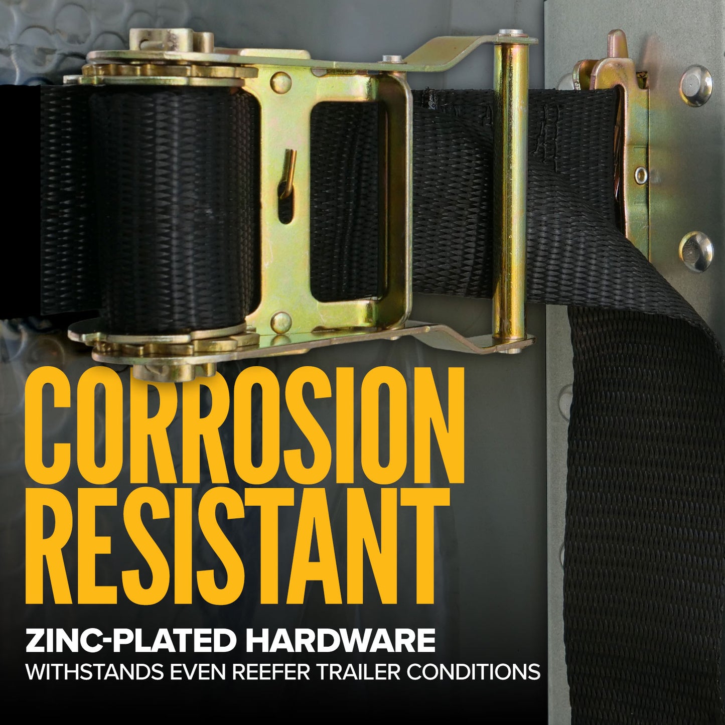 82" x 82" Heavy-Duty Cargo Net with Ratchets & E-Track Fittings