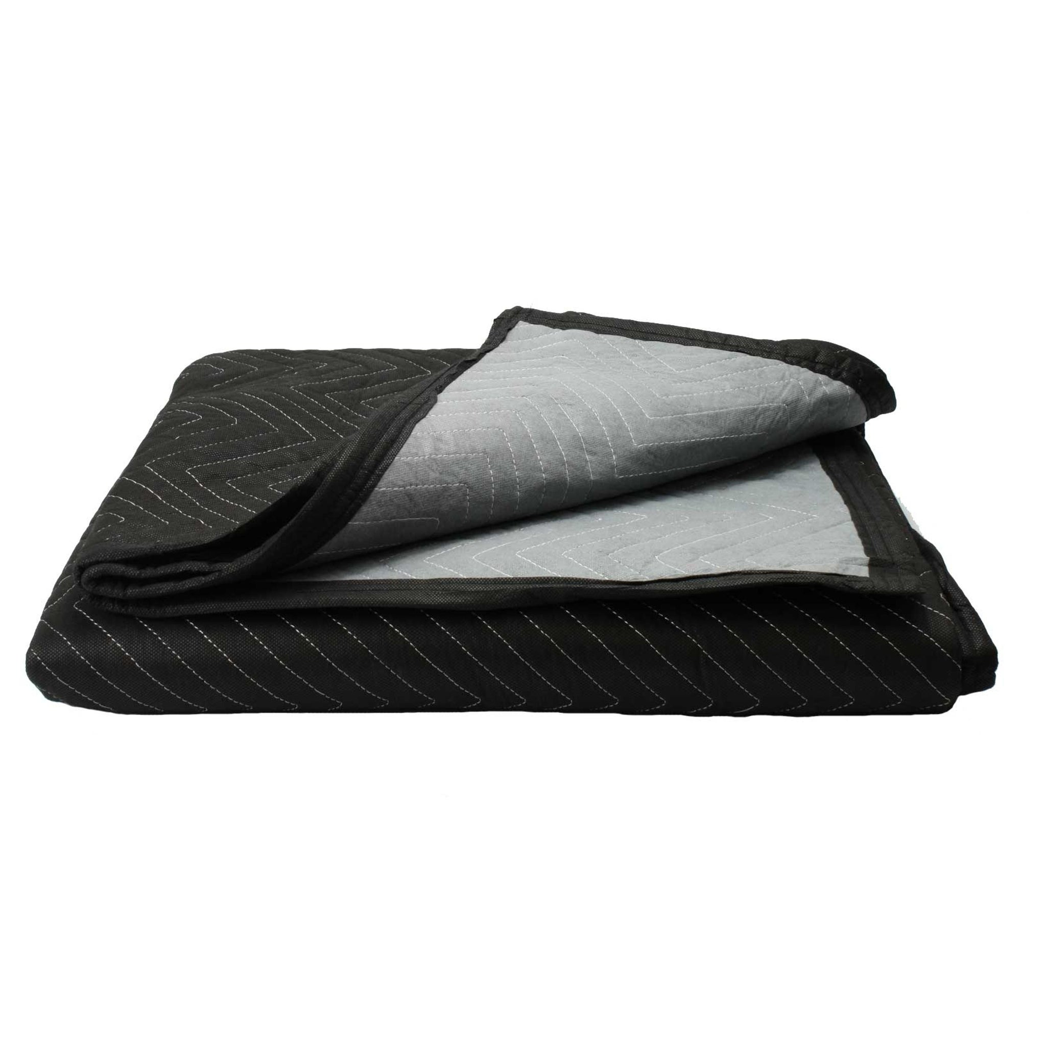 Moving Blankets ECONO DELUXE 72X80 Blk/Gry 65Lbs/DZ Moving Pads