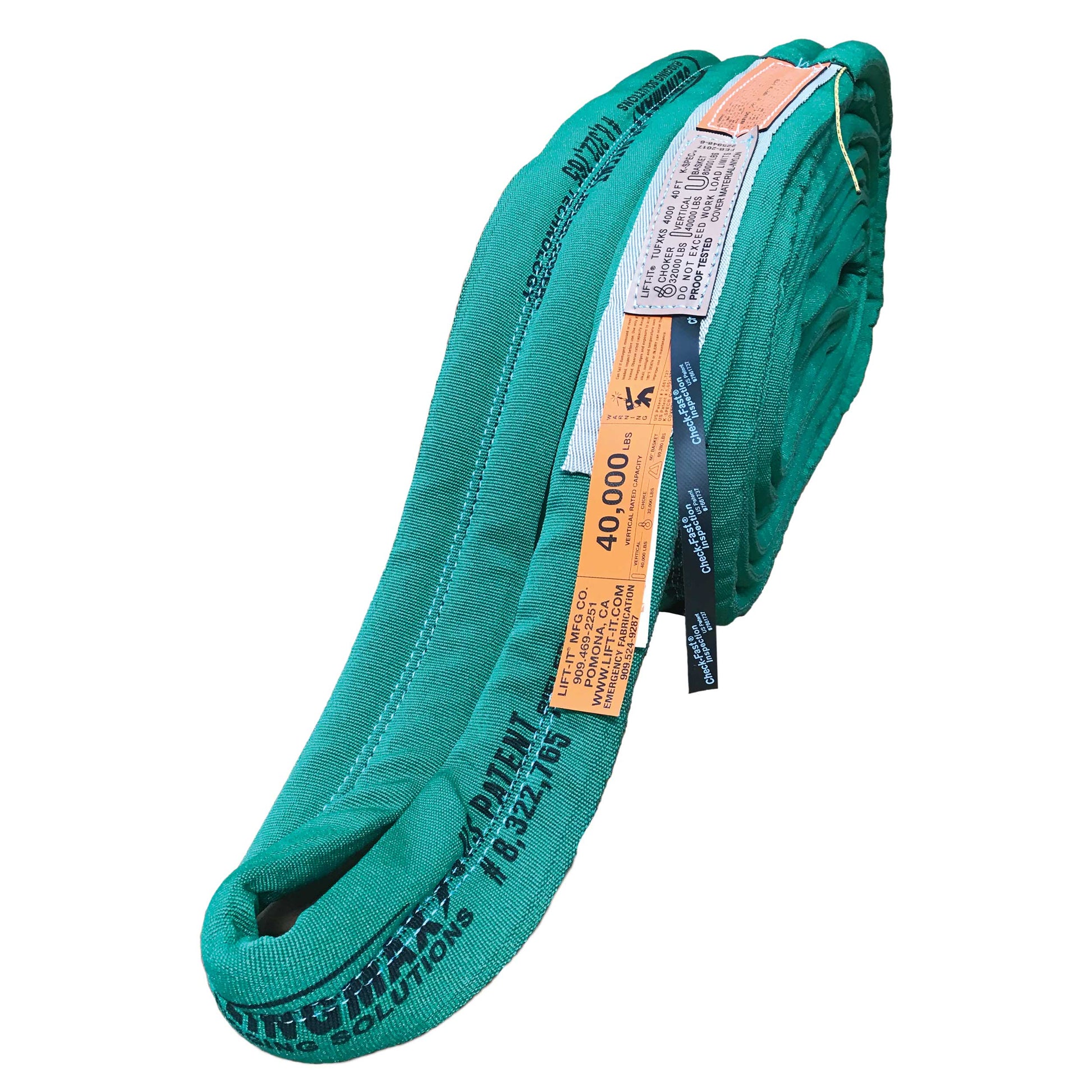 10" x 10' Endless Twin-Path High Performance Roundsling, Vertical Capacity 200,000 lbs.