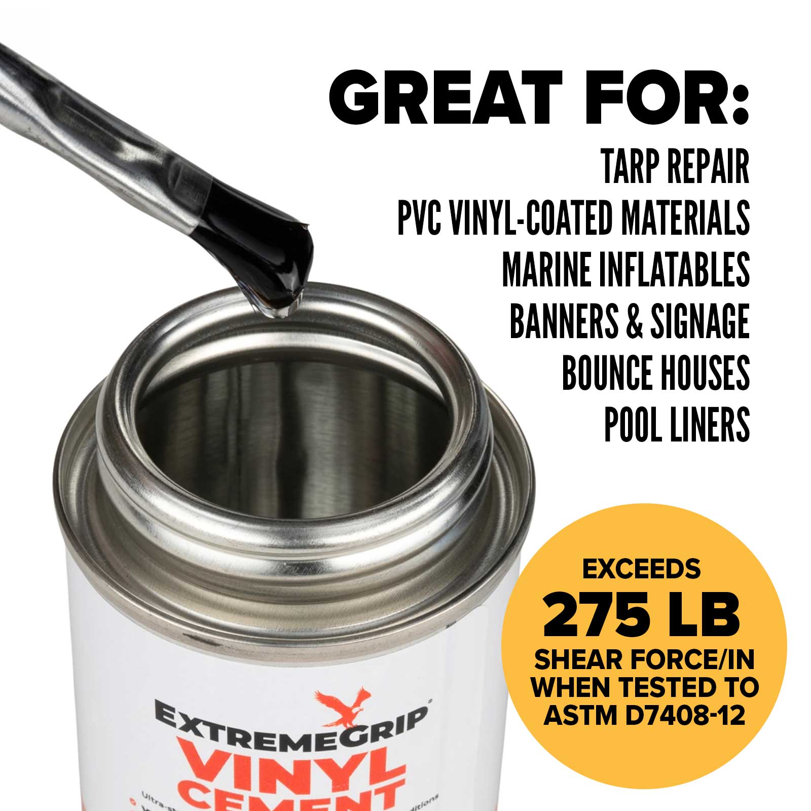 glue for tarp Rochford ExtremeGrip Vinyl Cement+