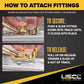 12" Flanged L-Track Kit | Aluminum