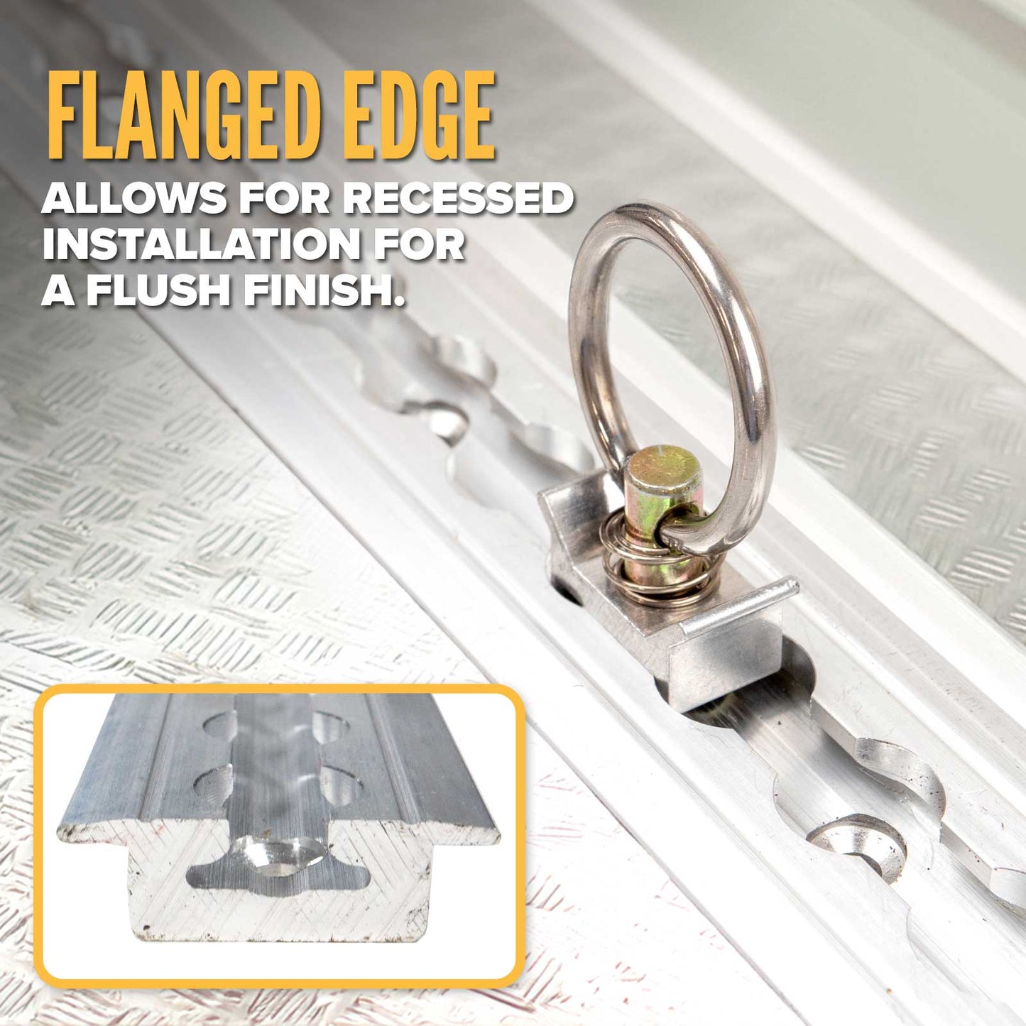 96" Flanged L-Track | Aluminum | 4-Pack Image 3 of 10