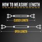 How to measure turnbuckle length