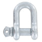 1/4" Galvanized Screw Pin Chain Shackle - 0.5 Ton rear view