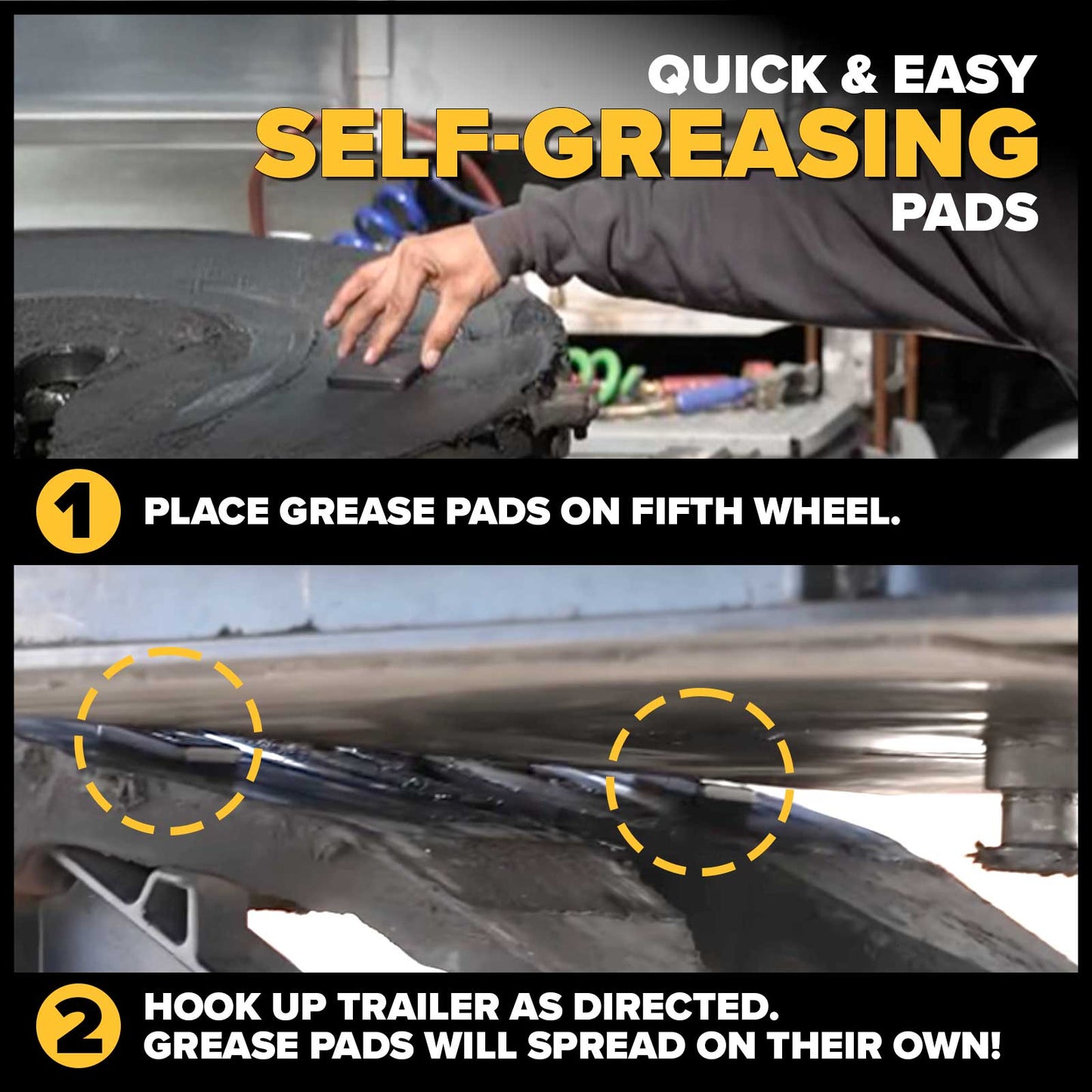 Gear Head 5th Wheel Lubricant Pads - 6-Pack