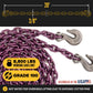 3/8" x 20' Tie Down Chain with Clevis Grab Hooks | Grade 100