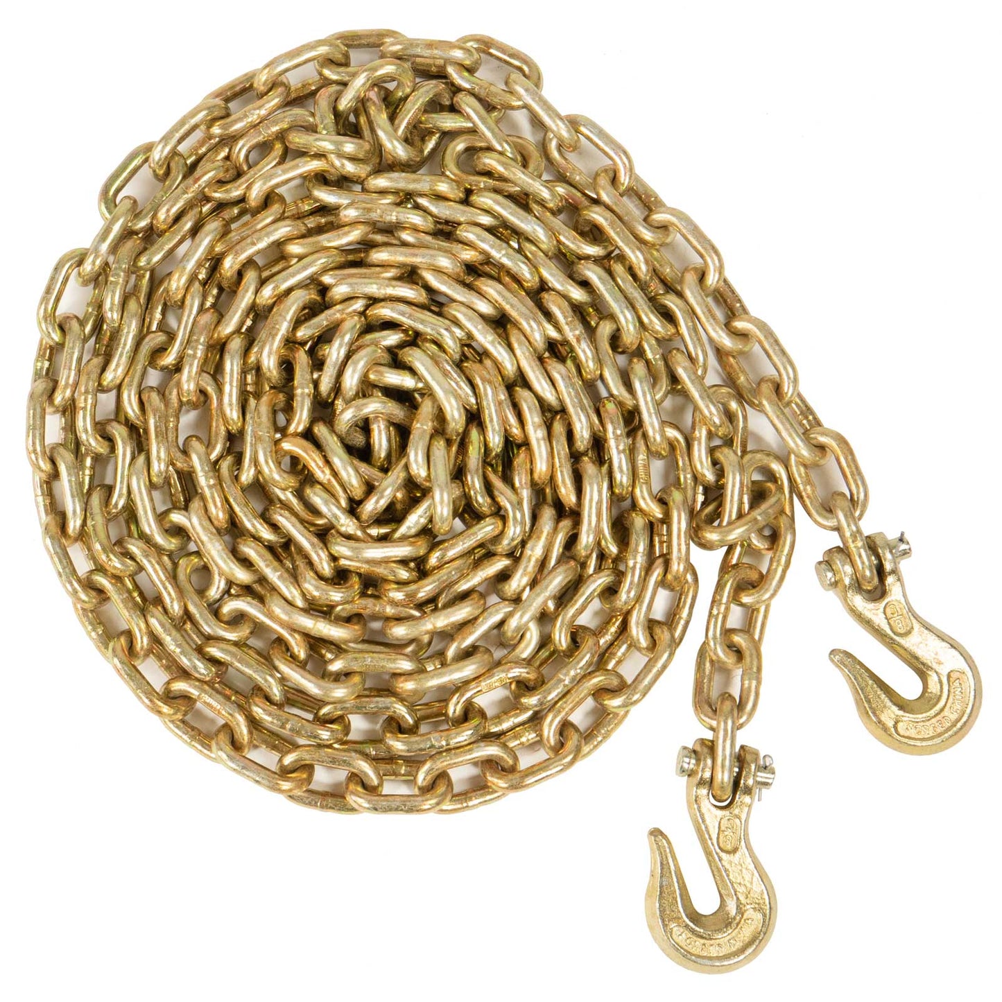 3/8" x 20' Grade 70 Transport Chain with Clevis Grab Hooks | 64-Pack (Pallet)