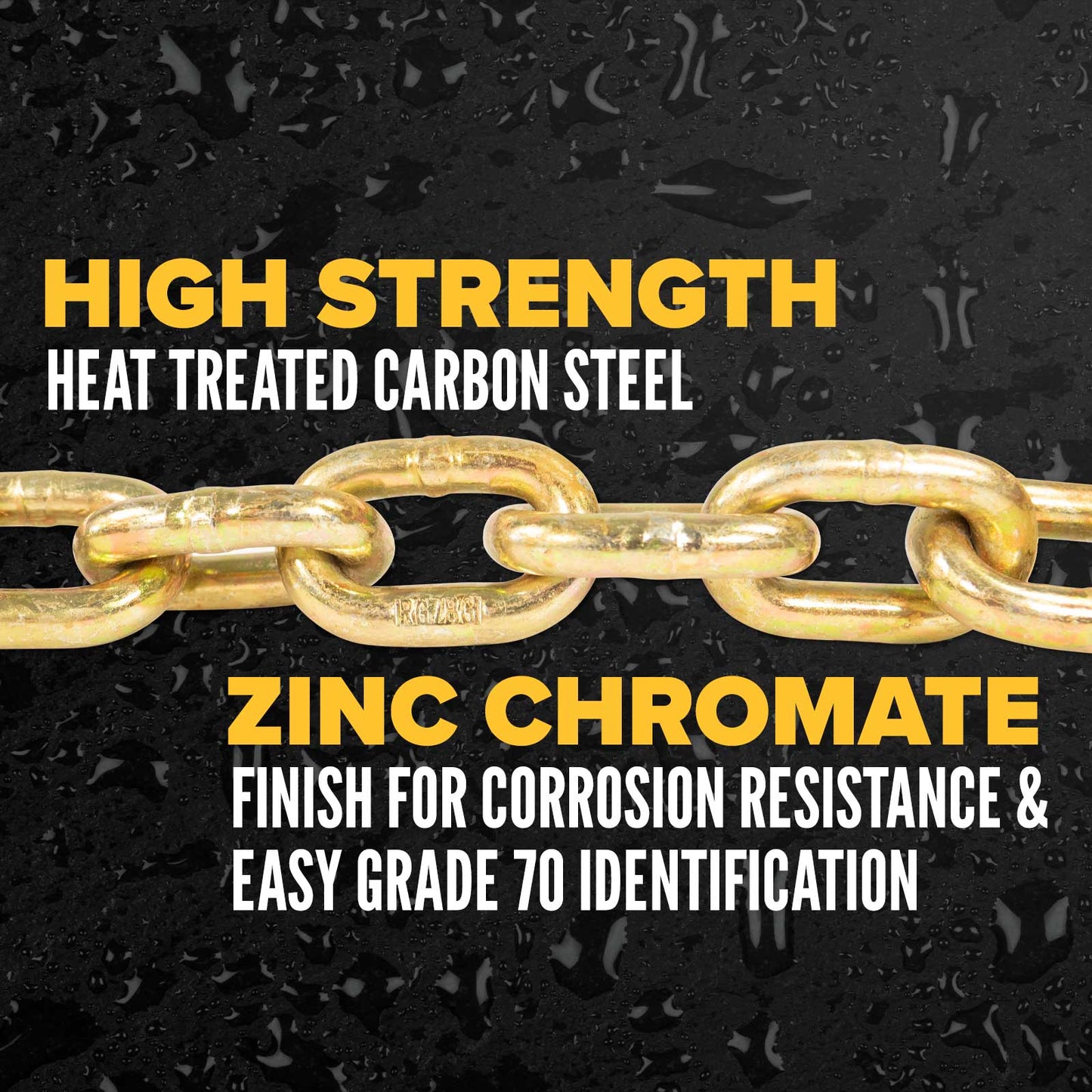 3/8" x 20' Grade 70 Transport Chain with Clevis Grab Hooks