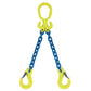 3/8" x 5' - Adjustable 2 Leg Chain Sling w/ Gunnebo Chain and Sling Hooks - Grade 100